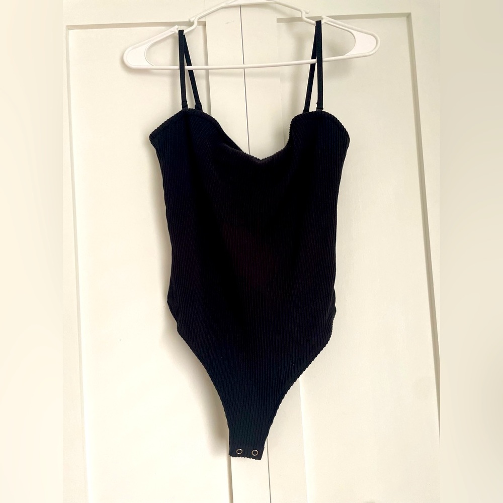 Good American Ottoman rib tube bodysuit
